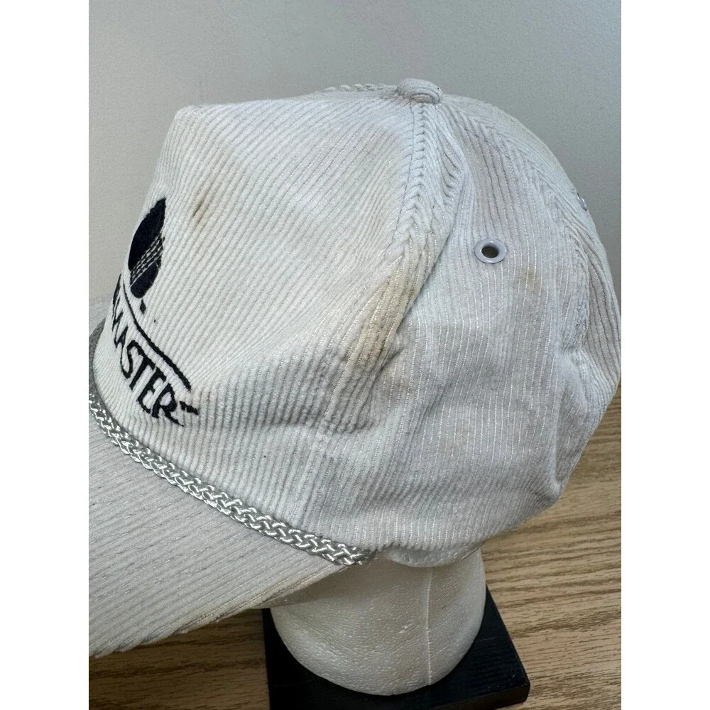 Vintage Lube Master Corduroy Hat Cap Snapback Embroidered‎ Trucker Rope